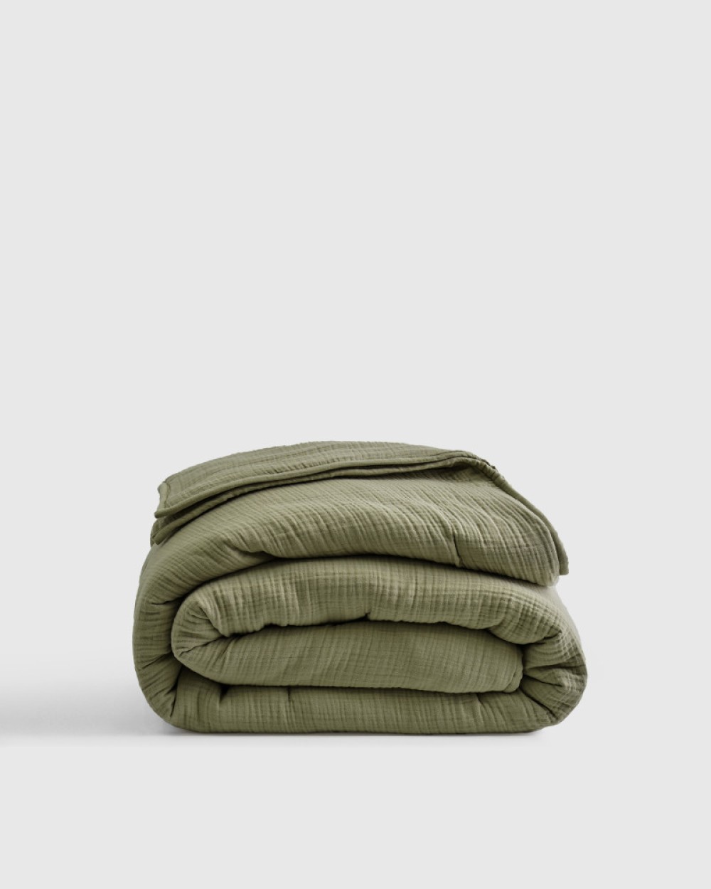 Organic Airy Gauze Quilt - Olive