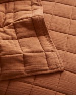 Organic Airy Gauze Box Quilt Set - Terracotta