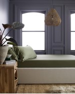 Bamboo Fitted Sheet Set - Olive