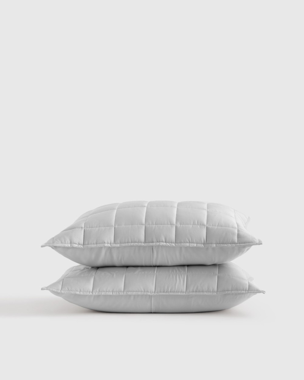 Bamboo Box Quilted Sham Set - Light Grey