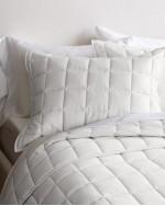 Bamboo Box Quilted Sham Set - White