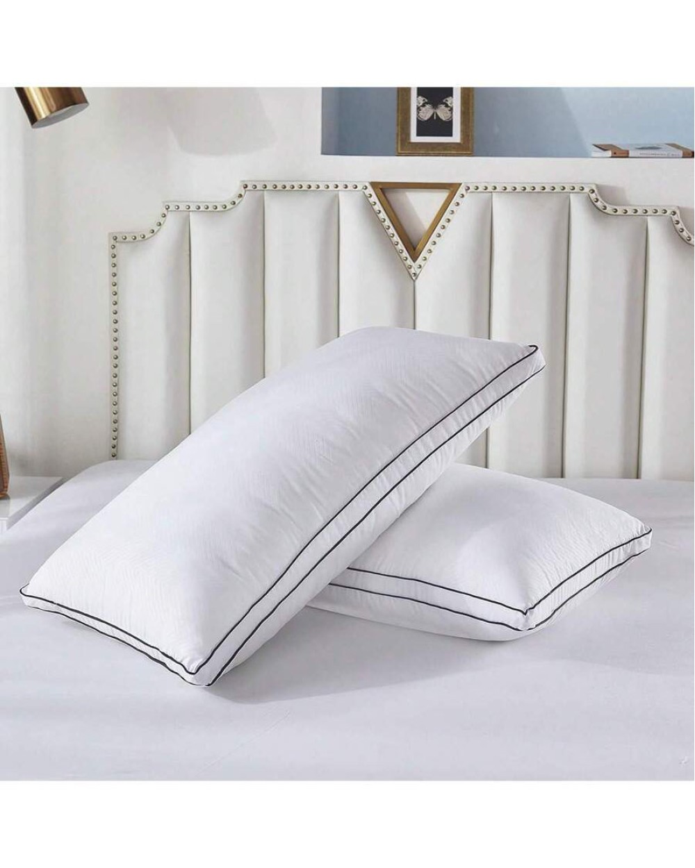 Bed Pillows For Sleeping 2 Pack Luxury Plush Soft Pillow With Home And Hotel Breathable Microfiber Cover Skin Friendly Pillows For Side Back Sleepers