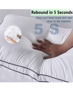 Bed Pillows For Sleeping 2 Pack Luxury Plush Soft Pillow With Home And Hotel Breathable Microfiber Cover Skin Friendly Pillows For Side Back Sleepers