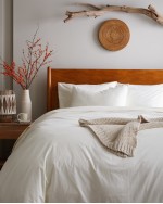 Organic Brushed Cotton Deluxe Bedding Bundle - Ivory