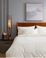 Classic Organic Percale Duvet Cover Set - White