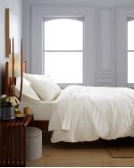 Classic Organic Percale Duvet Cover Set - White