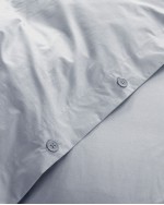 Classic Organic Percale Duvet Cover Set - Light Blue