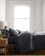 European Linen Duvet Deluxe Bundle - Charcoal