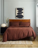 European Linen Duvet Deluxe Bundle - Bordeaux