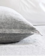 European Linen Euro Sham - Charcoal Chambray