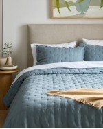 European Linen Dream Sham Set - Dusty Blue