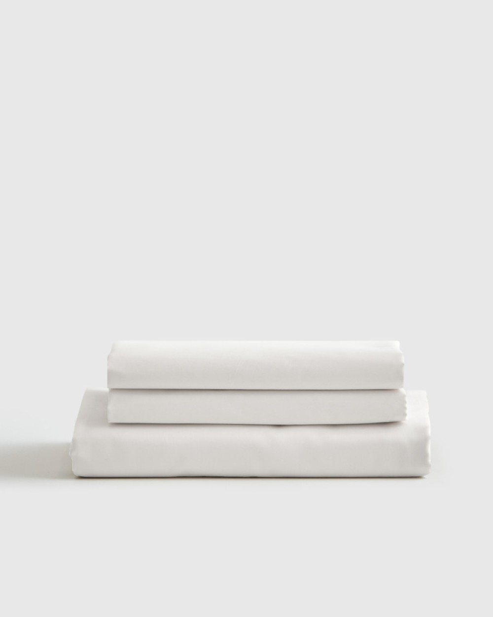 Luxury Organic Sateen Fitted Sheet Set - White