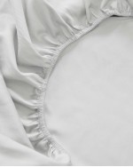 Luxury Organic Sateen Fitted Sheet Set - White