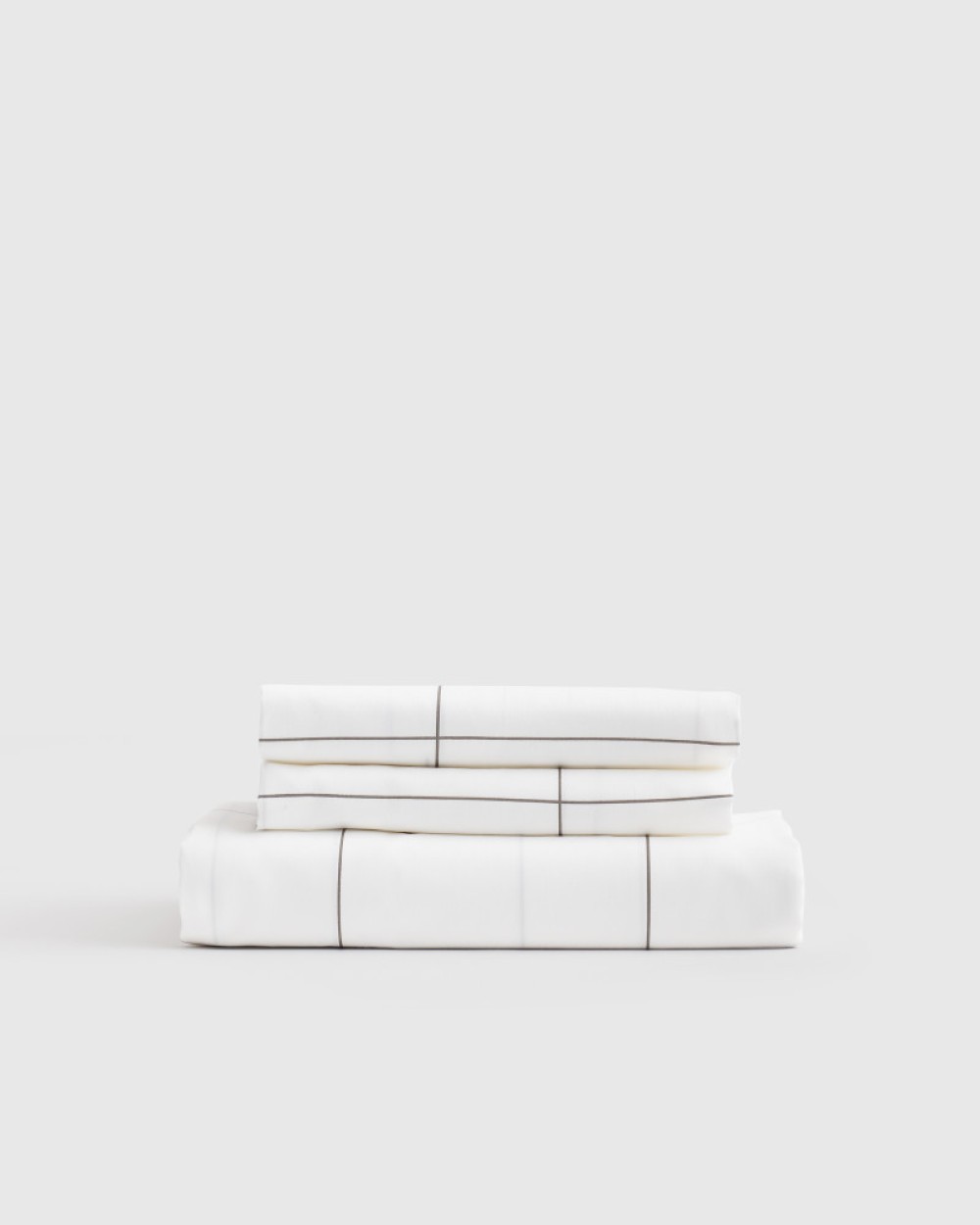 Luxury Organic Sateen Fitted Sheet Set - Windowpane