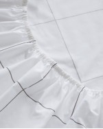 Luxury Organic Sateen Fitted Sheet Set - Windowpane