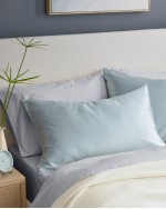 100% Mulberry Silk Pillowcase - Light Blue